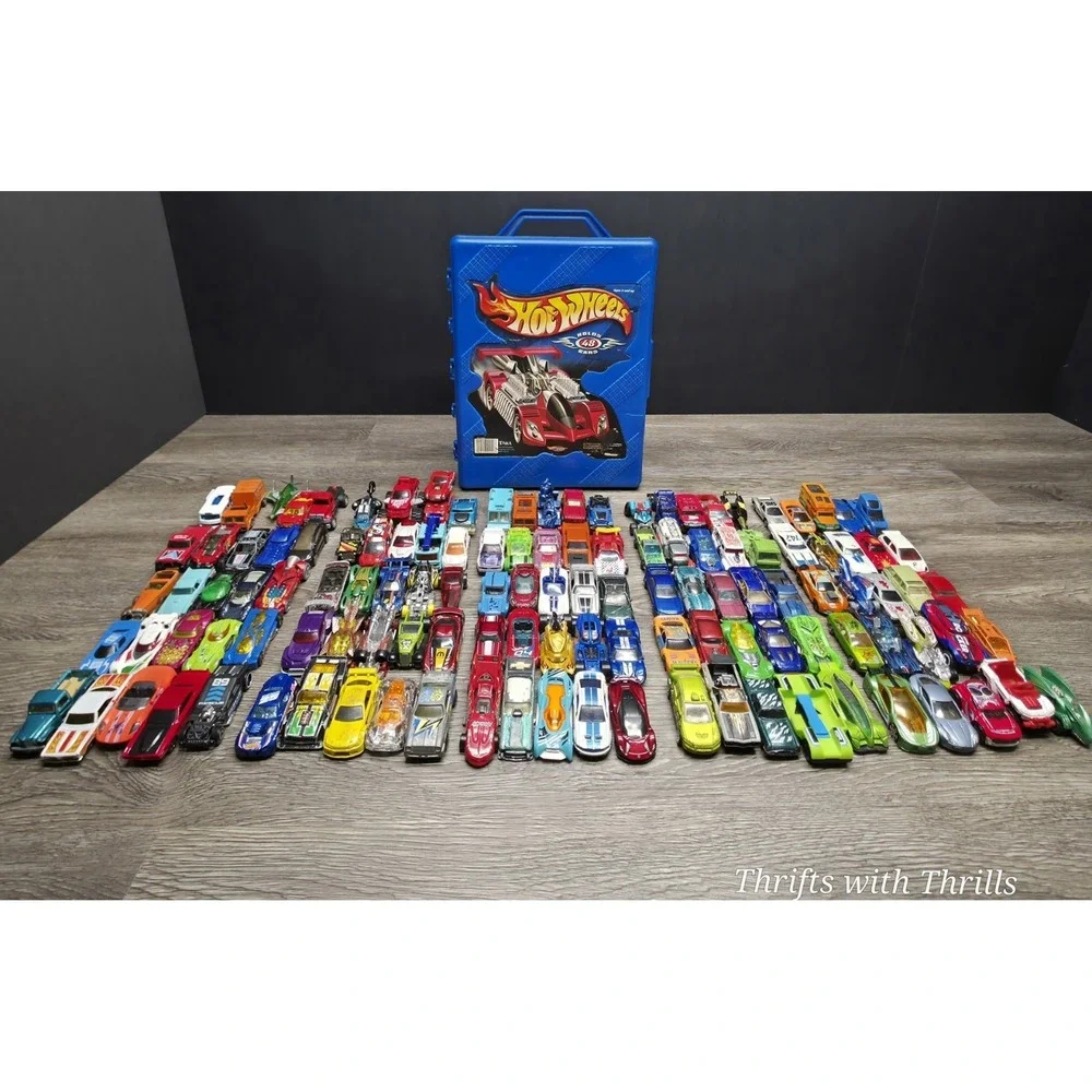 Huge 148 Hotwheels Matchbox And More Diecast Cars Bundle With Carrying Case
